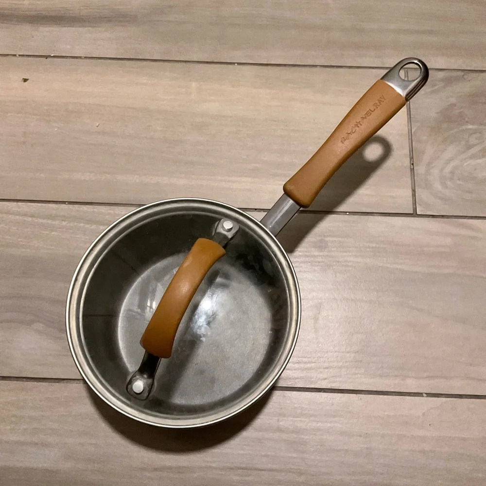 Rachael Ray Porcelain Small Pot Saucepan Cookware Non-stick w/ Glass Lid Y2K